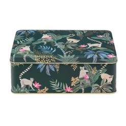 Sara Miller London Sara Miller Tahiti Lemur Deep Rectangular Storage Tin