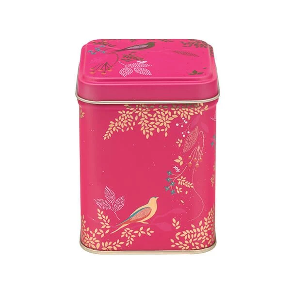 Sara Miller London Sara Miller Pink Birds 100gm Square Tin