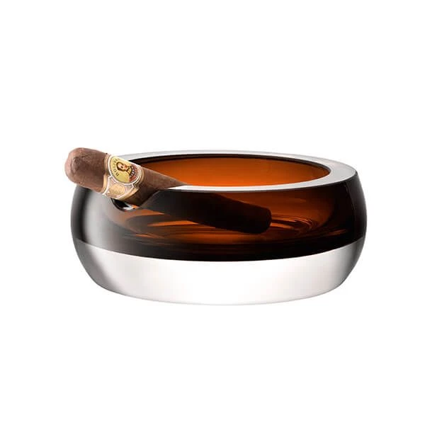 LSA Whisky Club Cigar Ashtray 17cm Peat Brown - Image 2