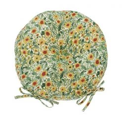 Walton & Co Wildflower Round Seat Pad With Ties