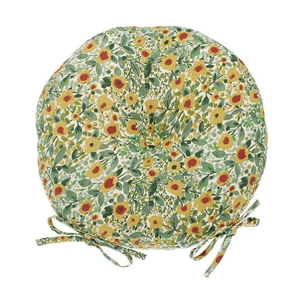 Walton & Co Wildflower Round Seat Pad With Ties