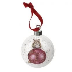 Wrendale Designs Bauble Not A Creature Was Stirring Mouse