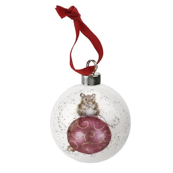 Wrendale Designs Bauble Not A Creature Was Stirring Mouse